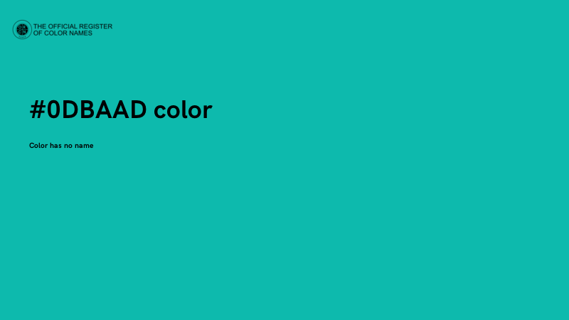 #0DBAAD color image