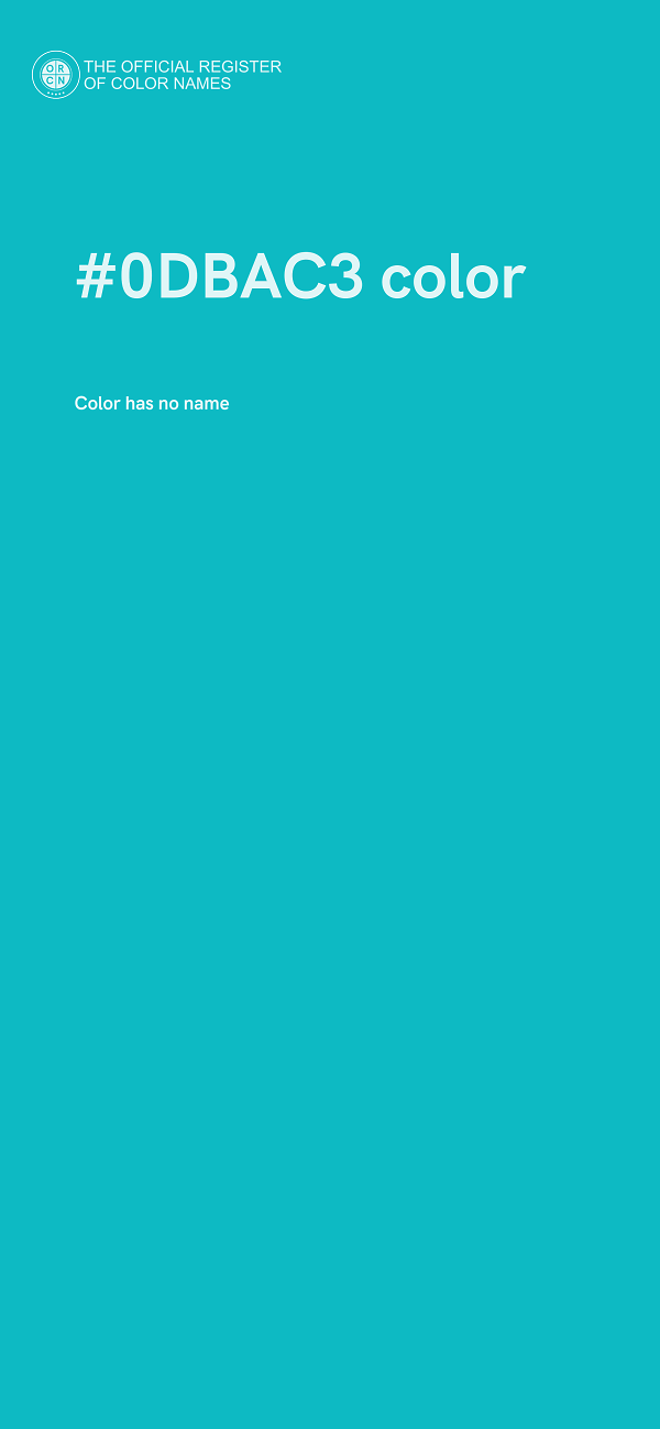 #0DBAC3 color image