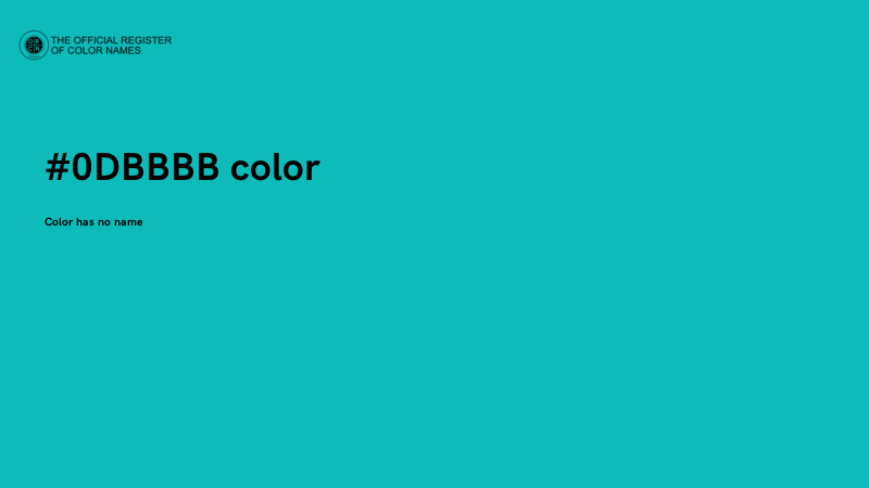 #0DBBBB color image