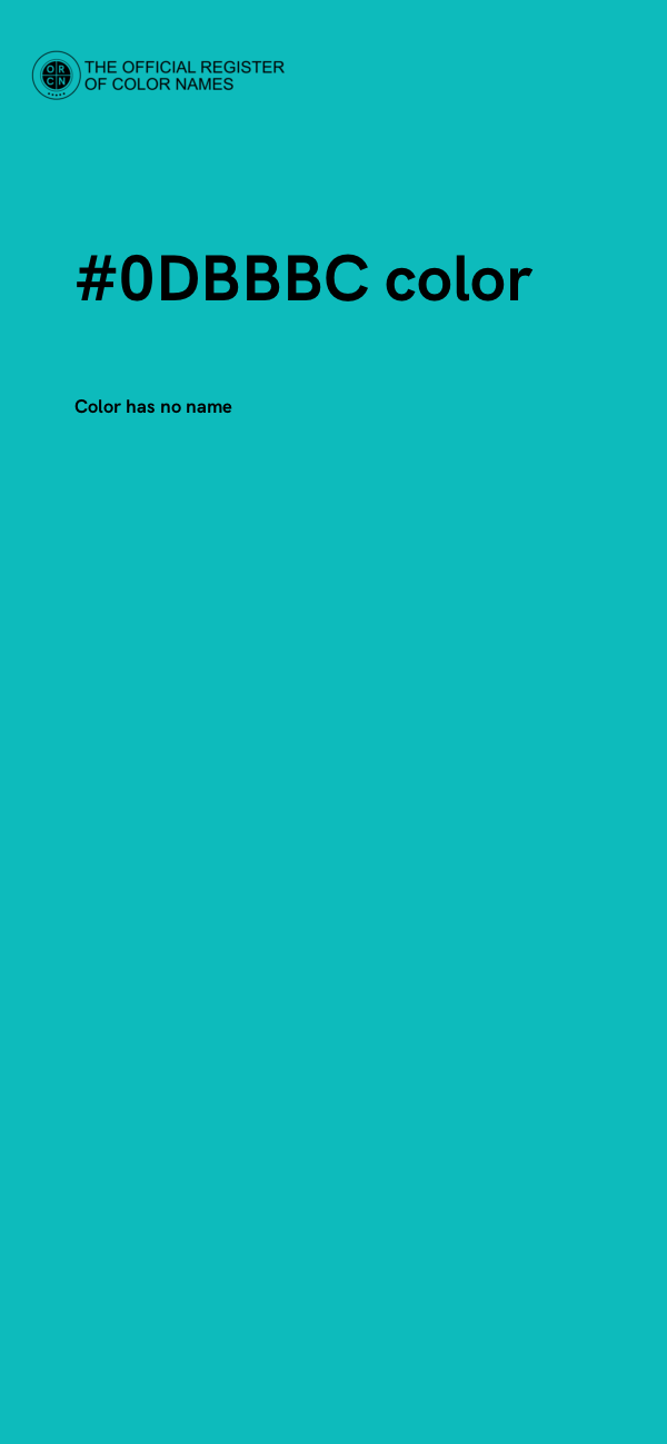 #0DBBBC color image