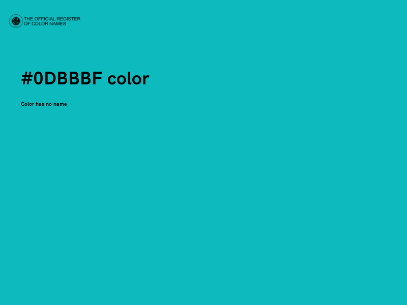 #0DBBBF color image