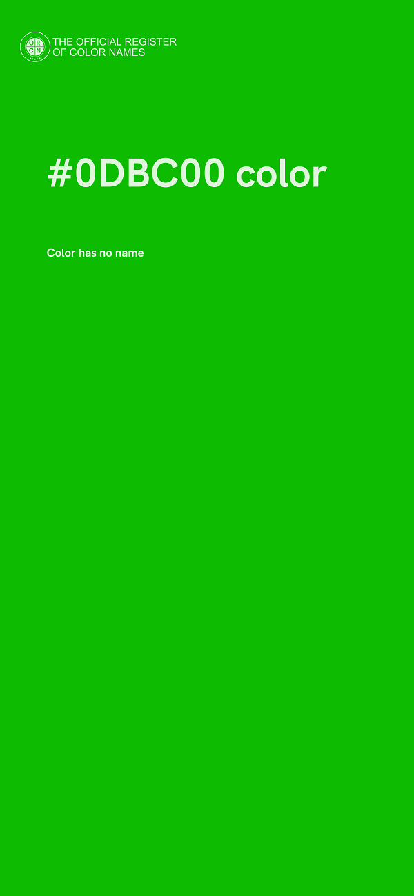 #0DBC00 color image
