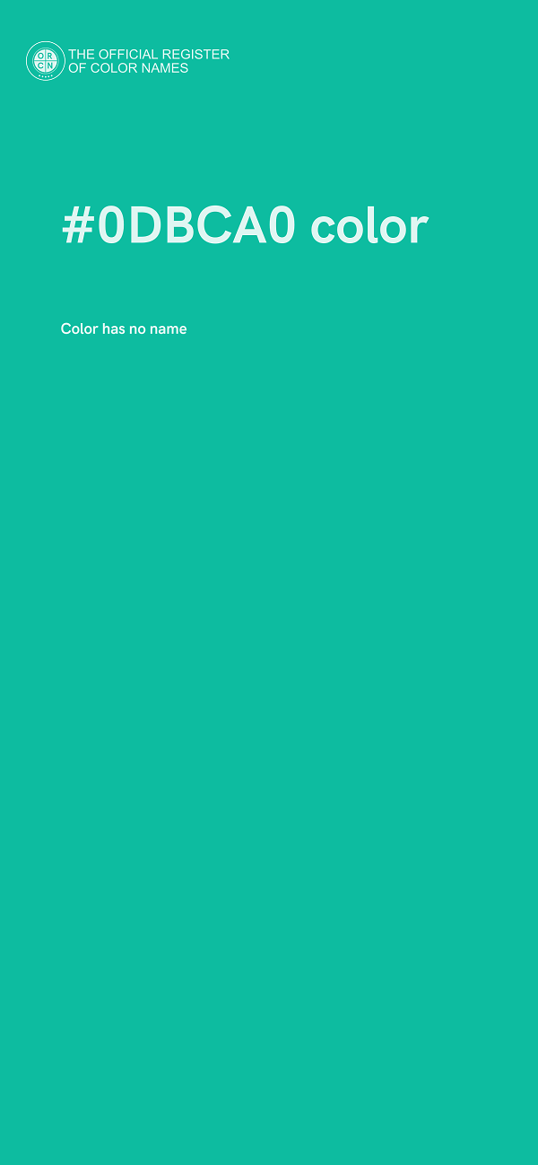 #0DBCA0 color image
