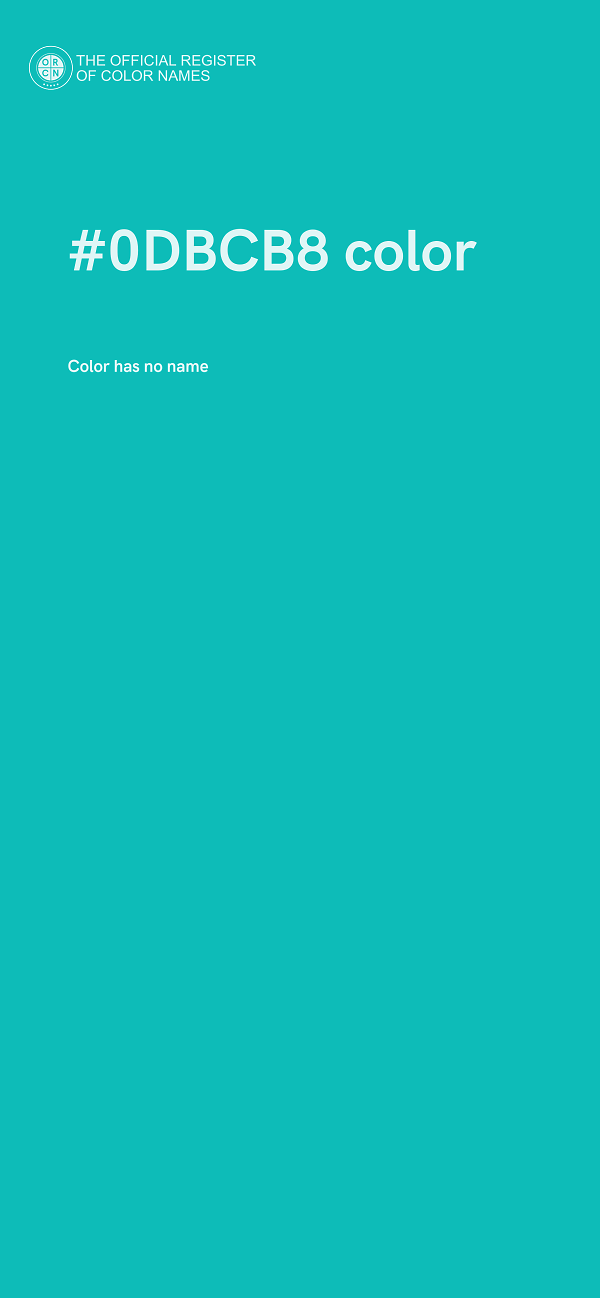 #0DBCB8 color image