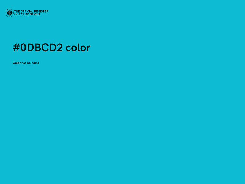 #0DBCD2 color image
