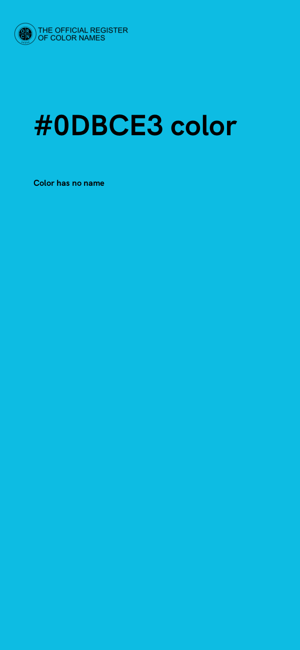 #0DBCE3 color image