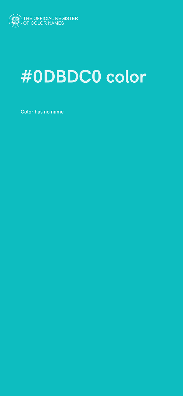 #0DBDC0 color image