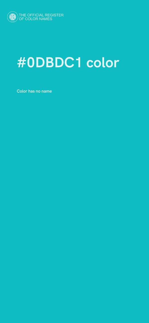 #0DBDC1 color image