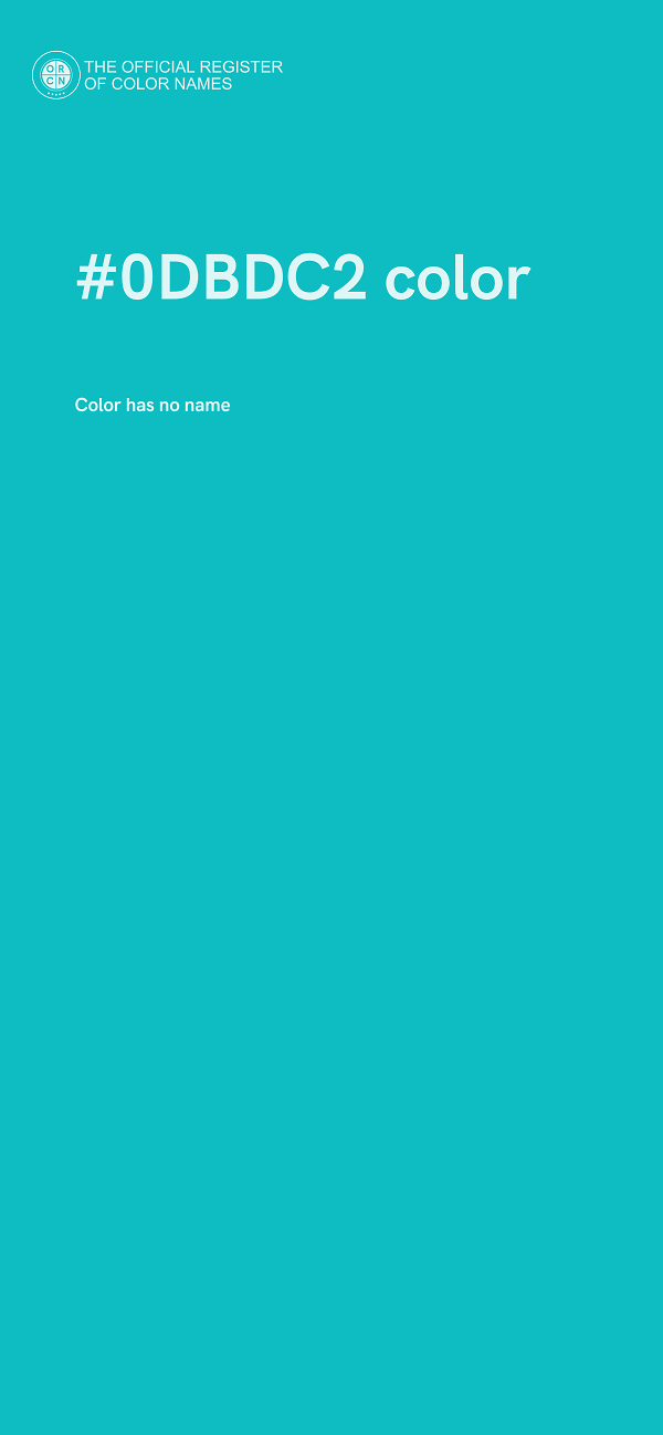 #0DBDC2 color image