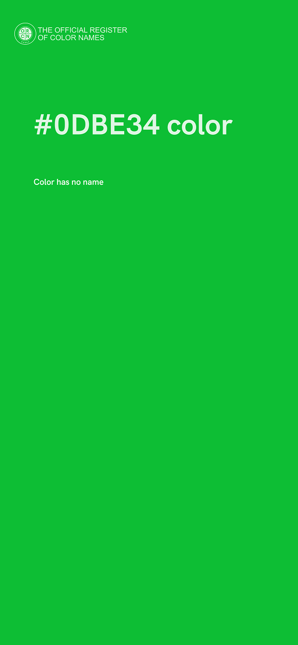 #0DBE34 color image