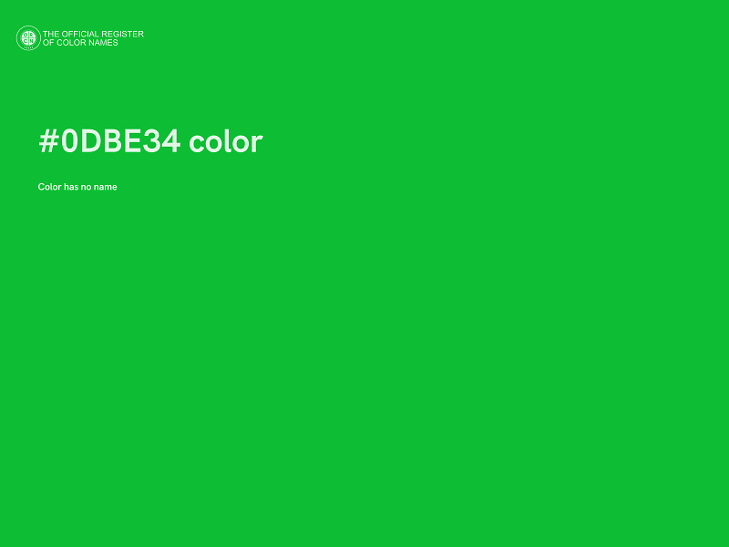#0DBE34 color image
