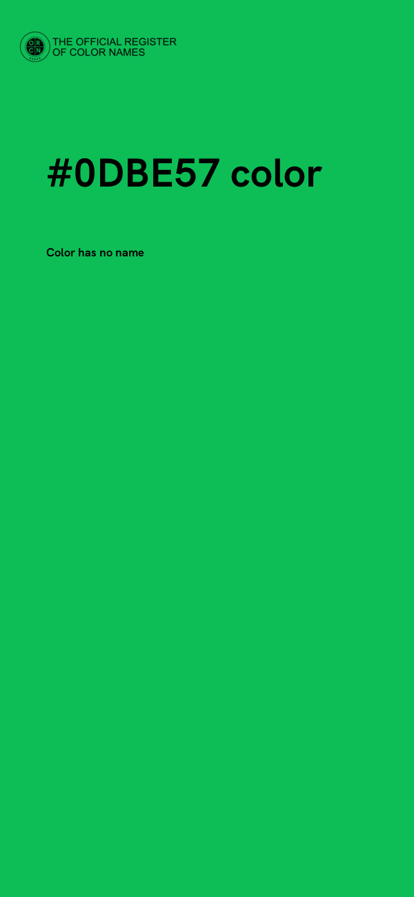 #0DBE57 color image
