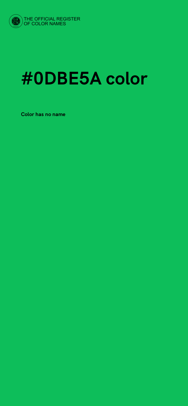 #0DBE5A color image