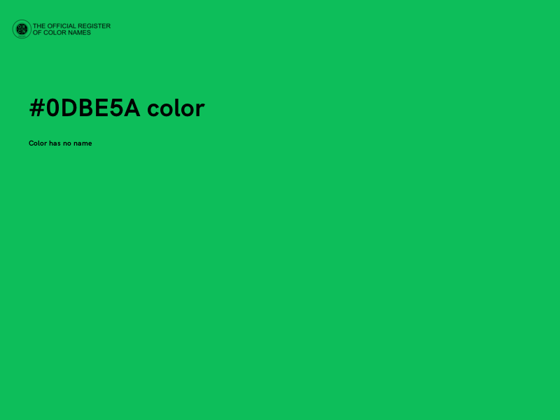 #0DBE5A color image