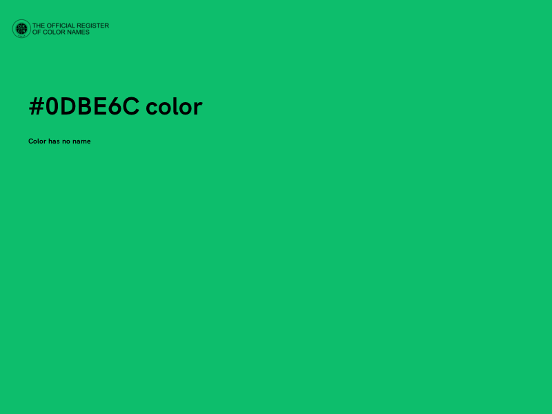 #0DBE6C color image