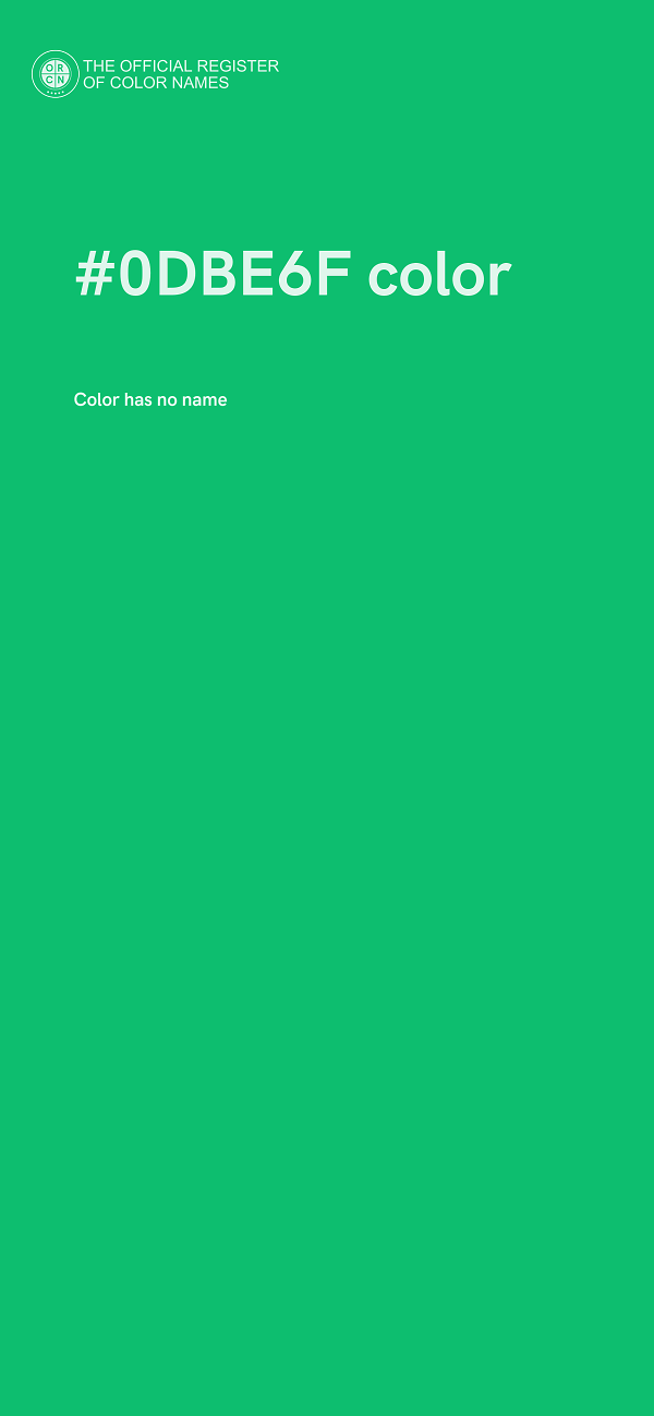 #0DBE6F color image