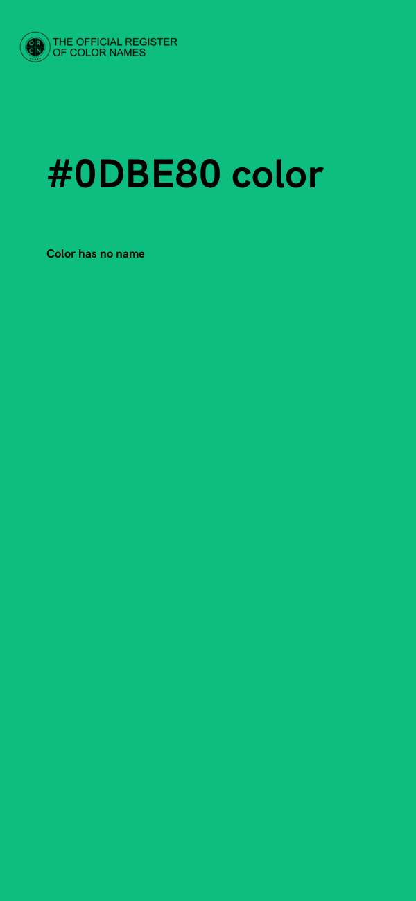 #0DBE80 color image