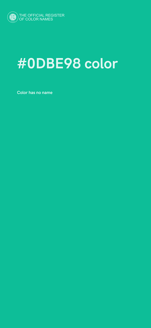 #0DBE98 color image