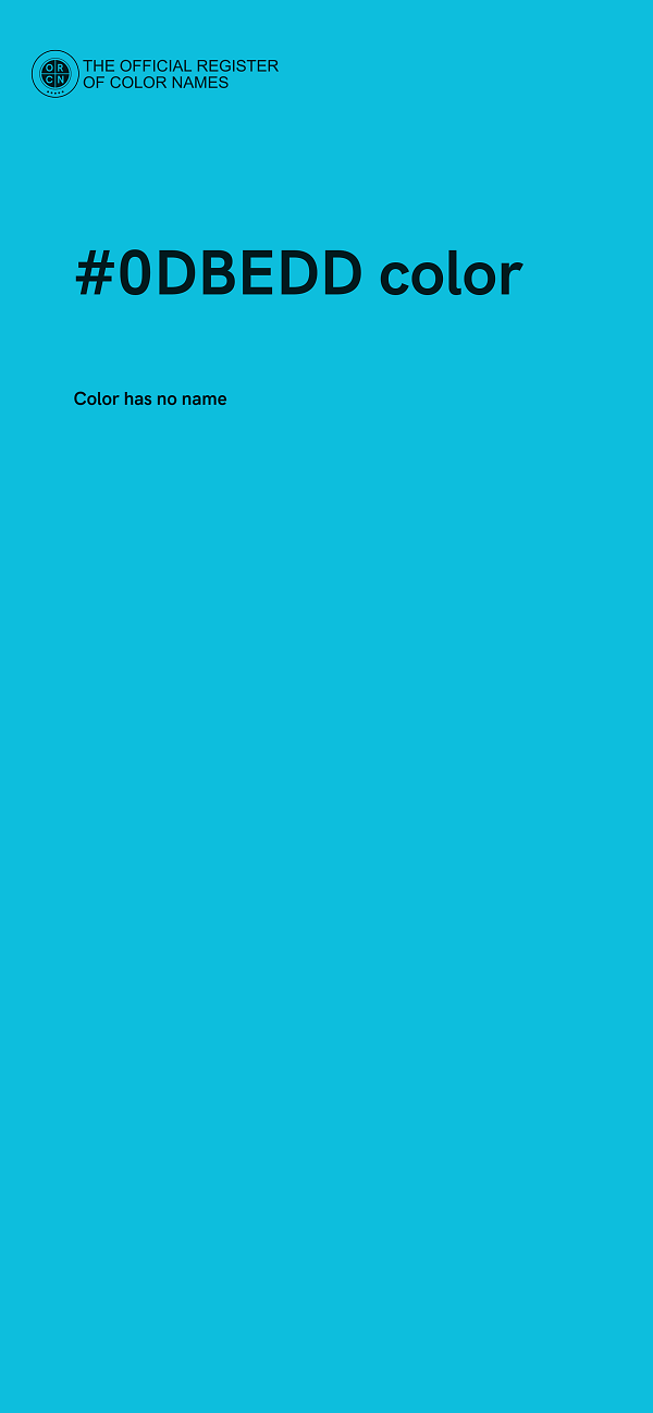 #0DBEDD color image