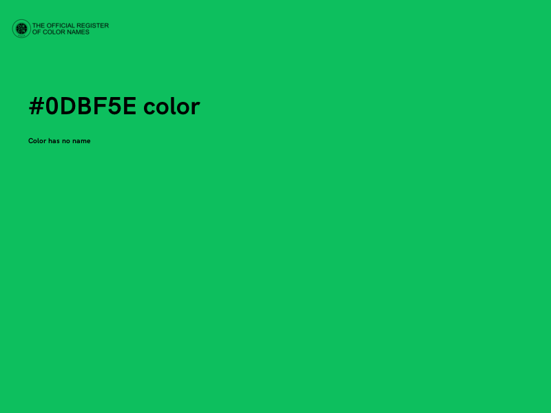 #0DBF5E color image