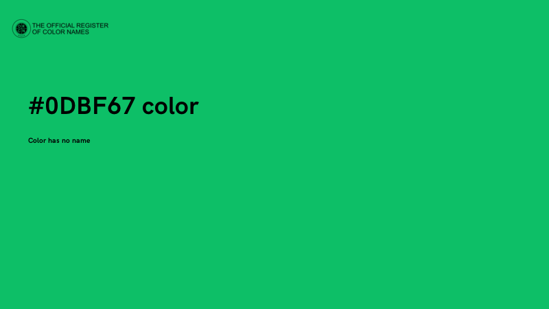 #0DBF67 color image
