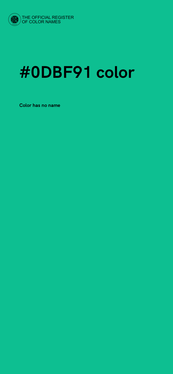 #0DBF91 color image