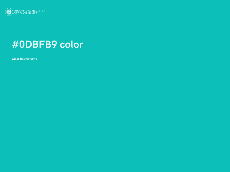 #0DBFB9 color image