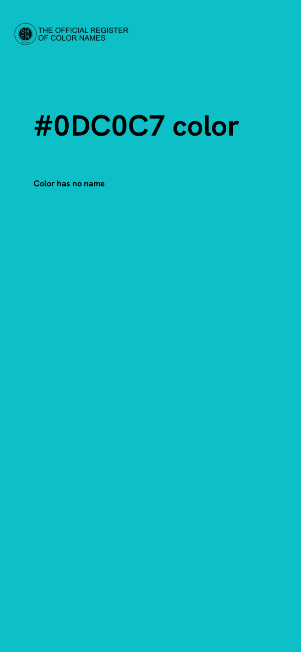 #0DC0C7 color image