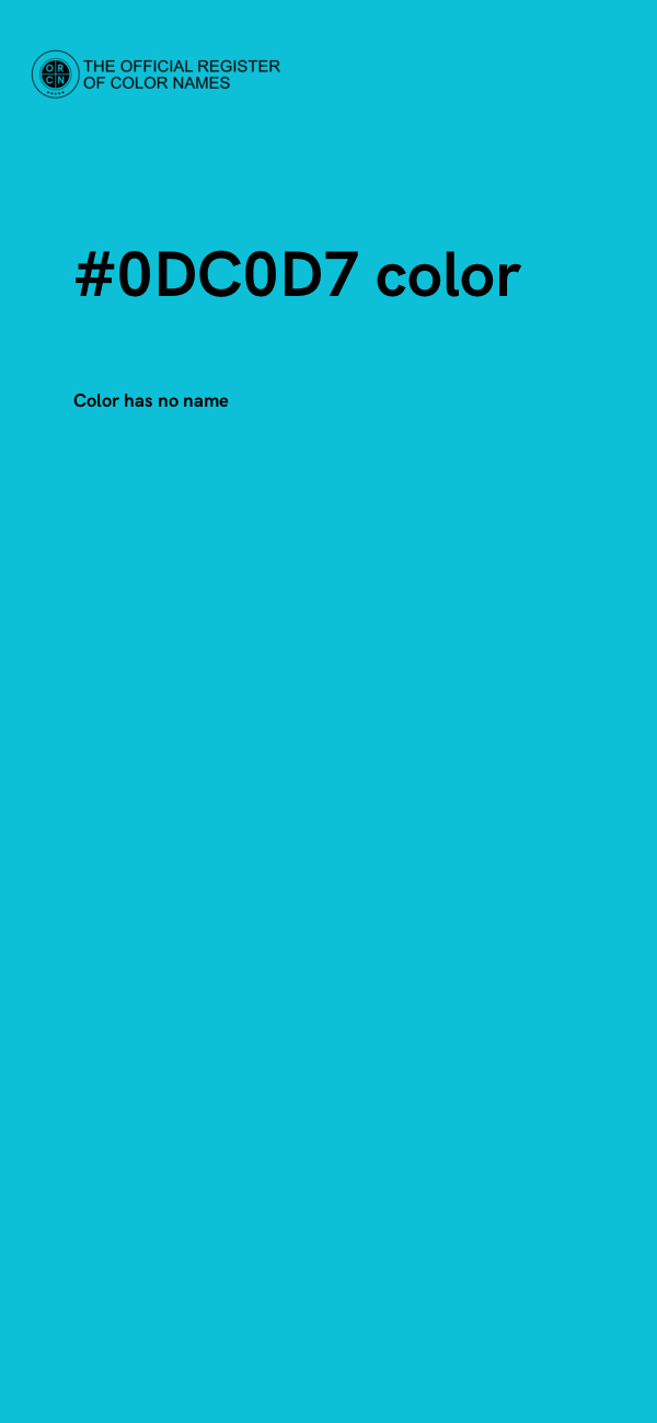 #0DC0D7 color image