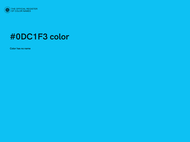 #0DC1F3 color image