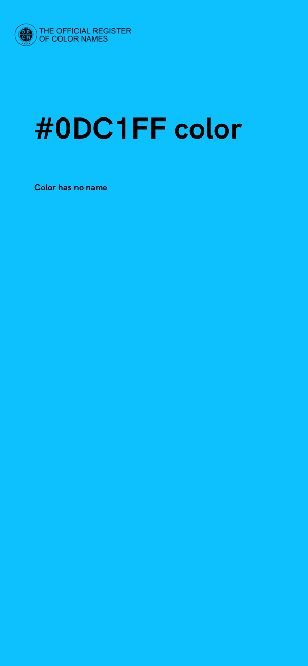 #0DC1FF color image