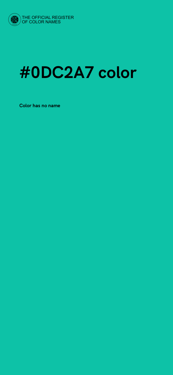 #0DC2A7 color image