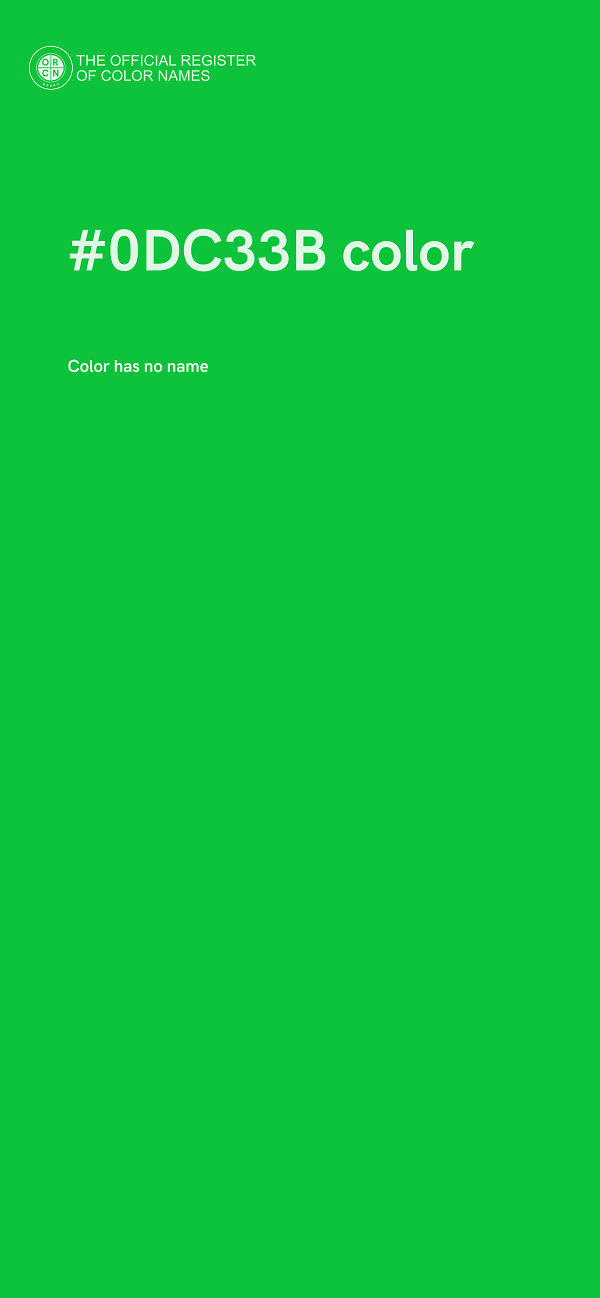 #0DC33B color image