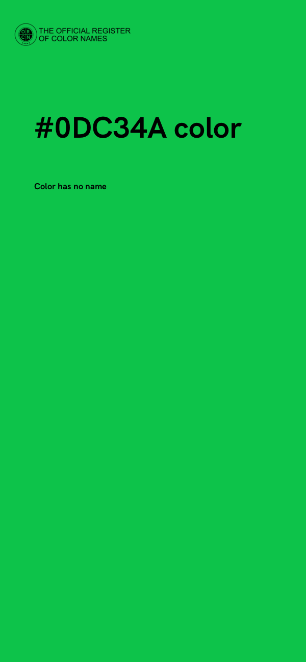 #0DC34A color image