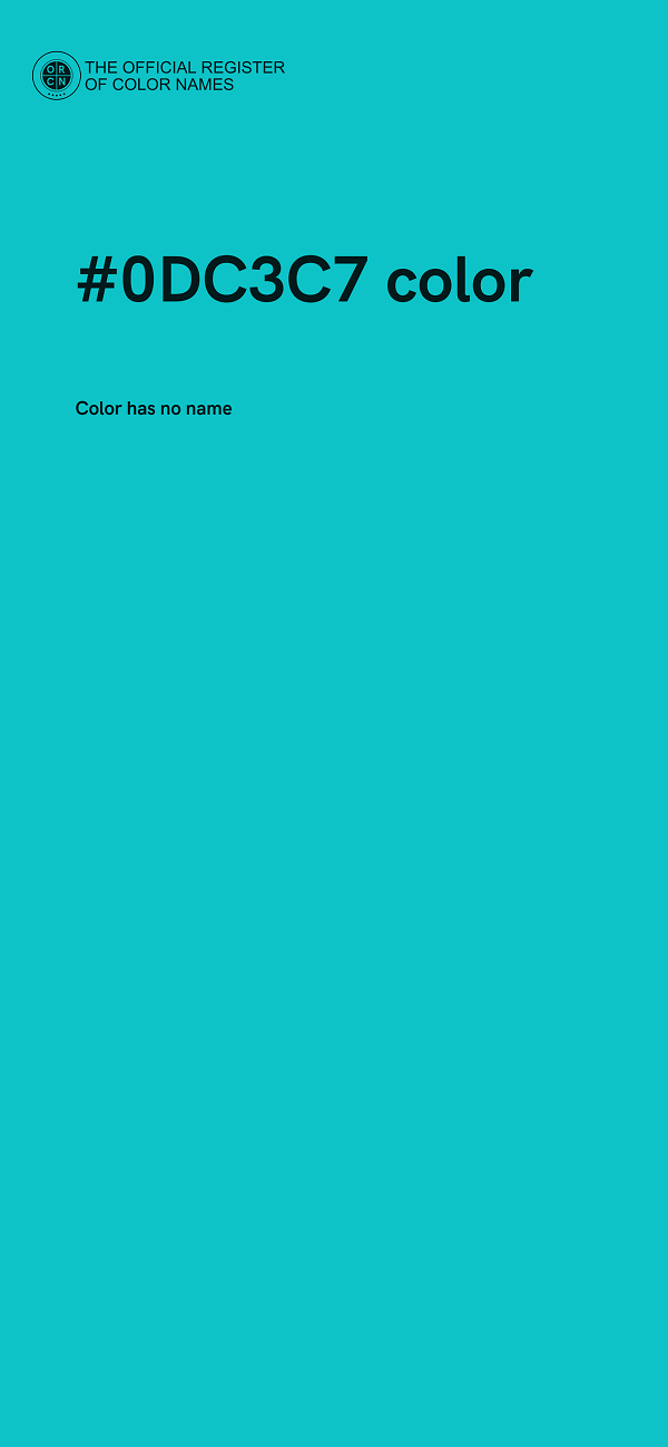 #0DC3C7 color image