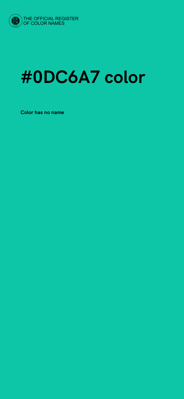 #0DC6A7 color image