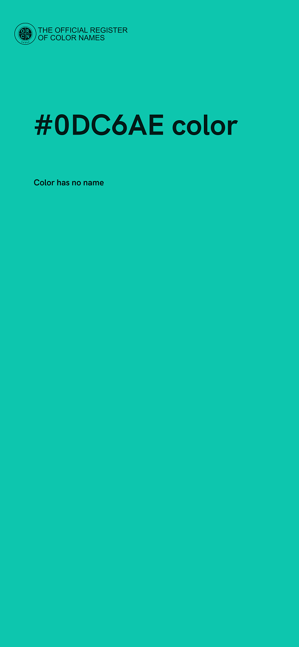 #0DC6AE color image