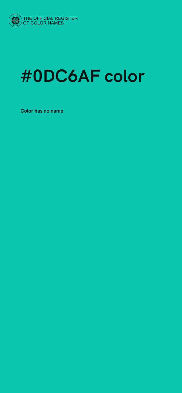 #0DC6AF color image