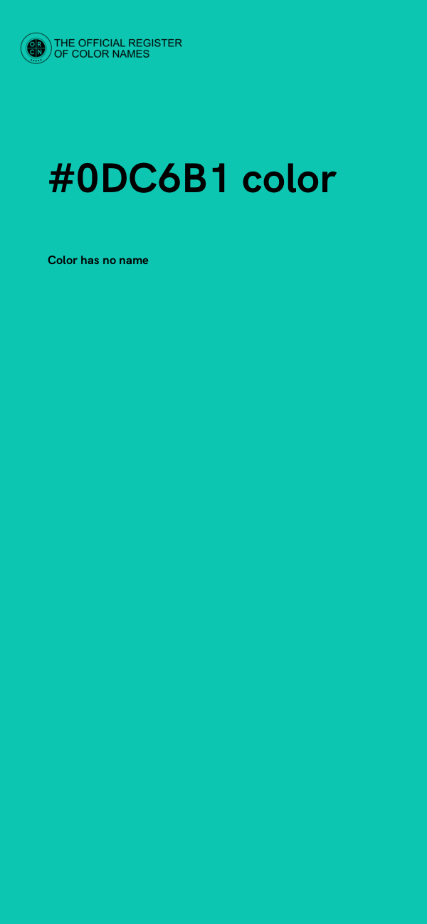 #0DC6B1 color image