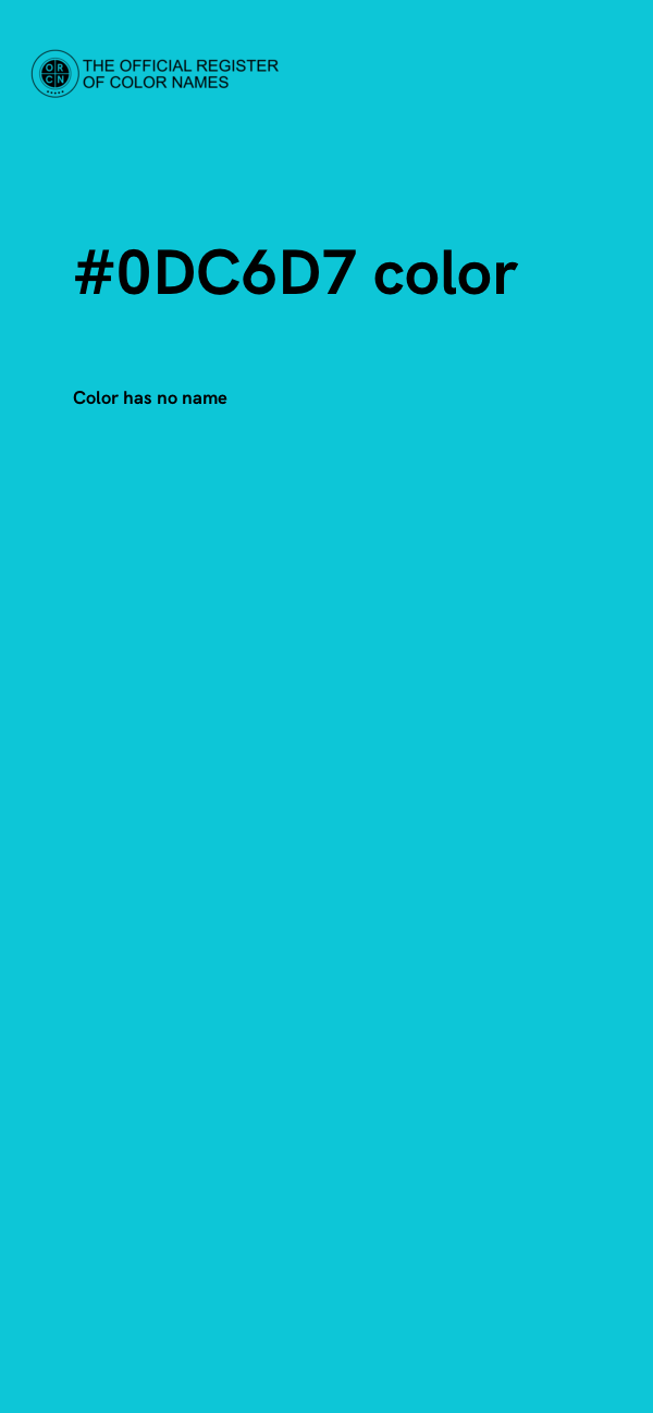 #0DC6D7 color image