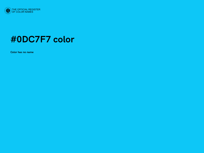 #0DC7F7 color image