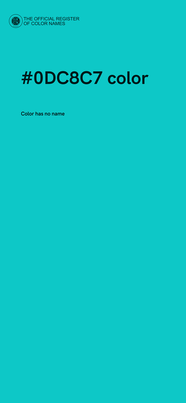 #0DC8C7 color image