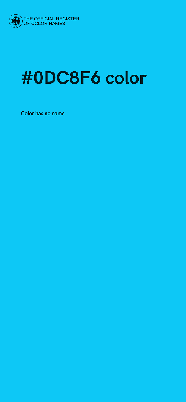 #0DC8F6 color image