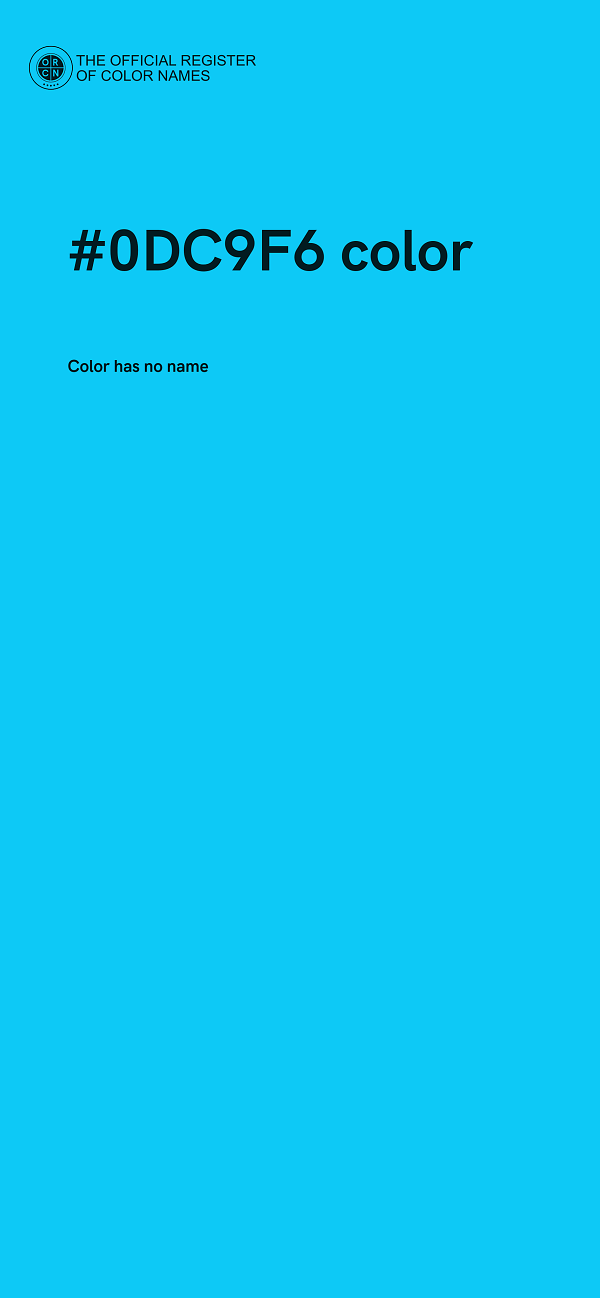 #0DC9F6 color image