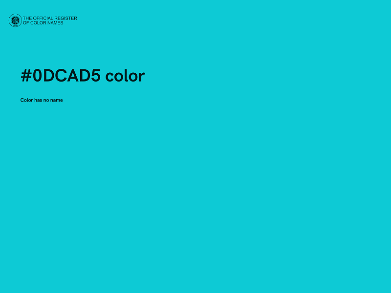 #0DCAD5 color image