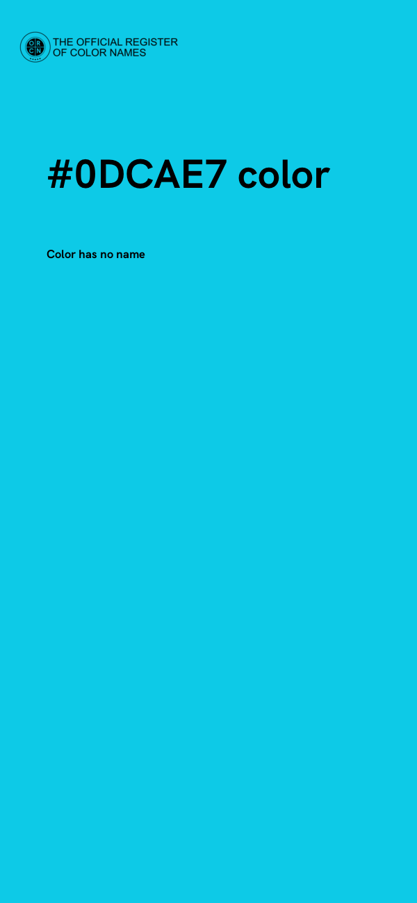 #0DCAE7 color image