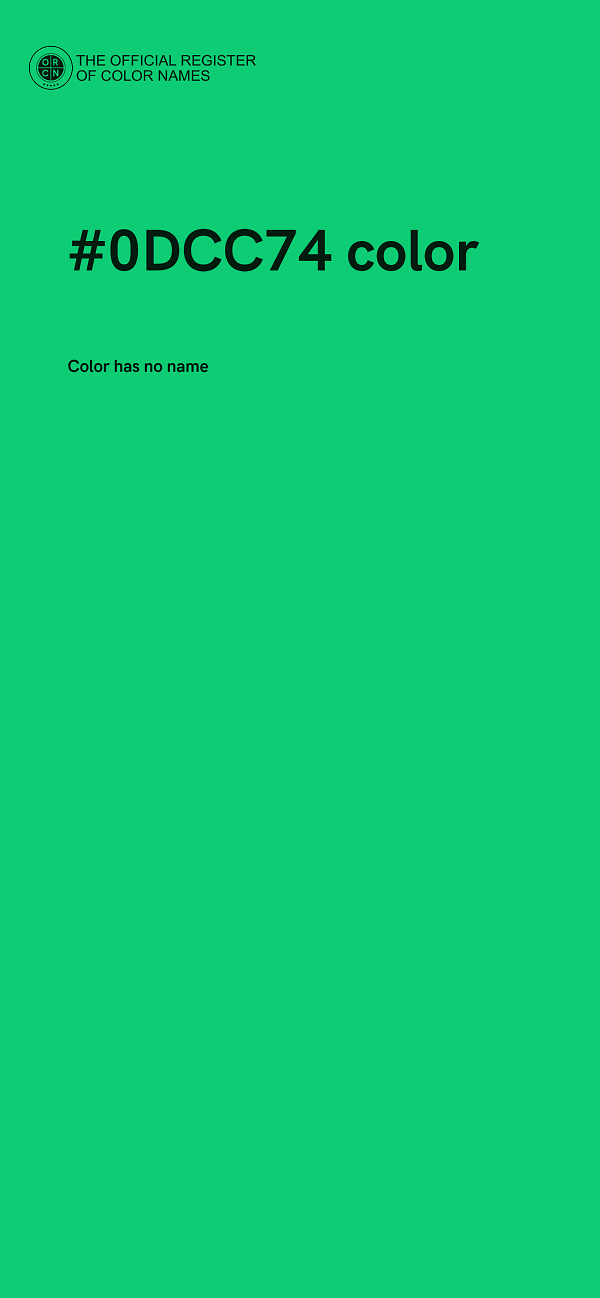 #0DCC74 color image