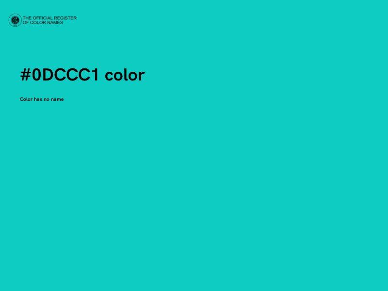 #0DCCC1 color image
