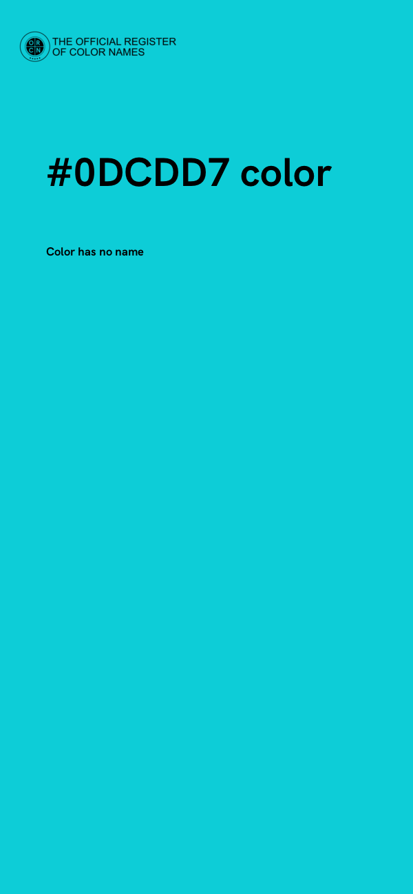#0DCDD7 color image