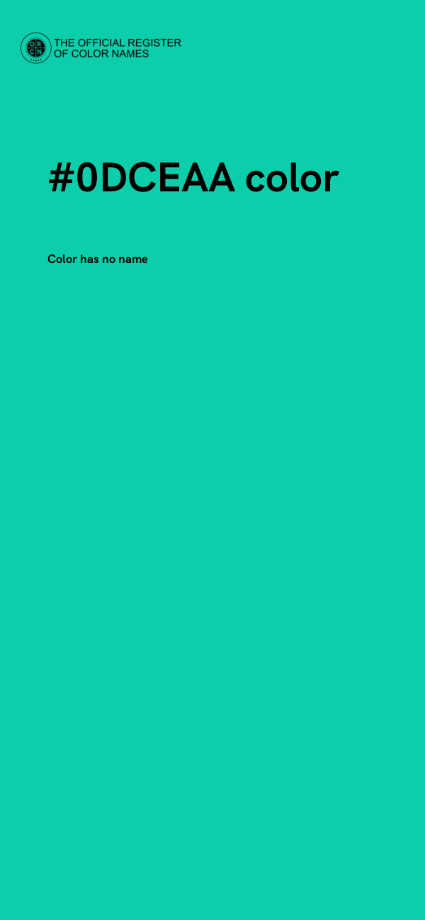 #0DCEAA color image